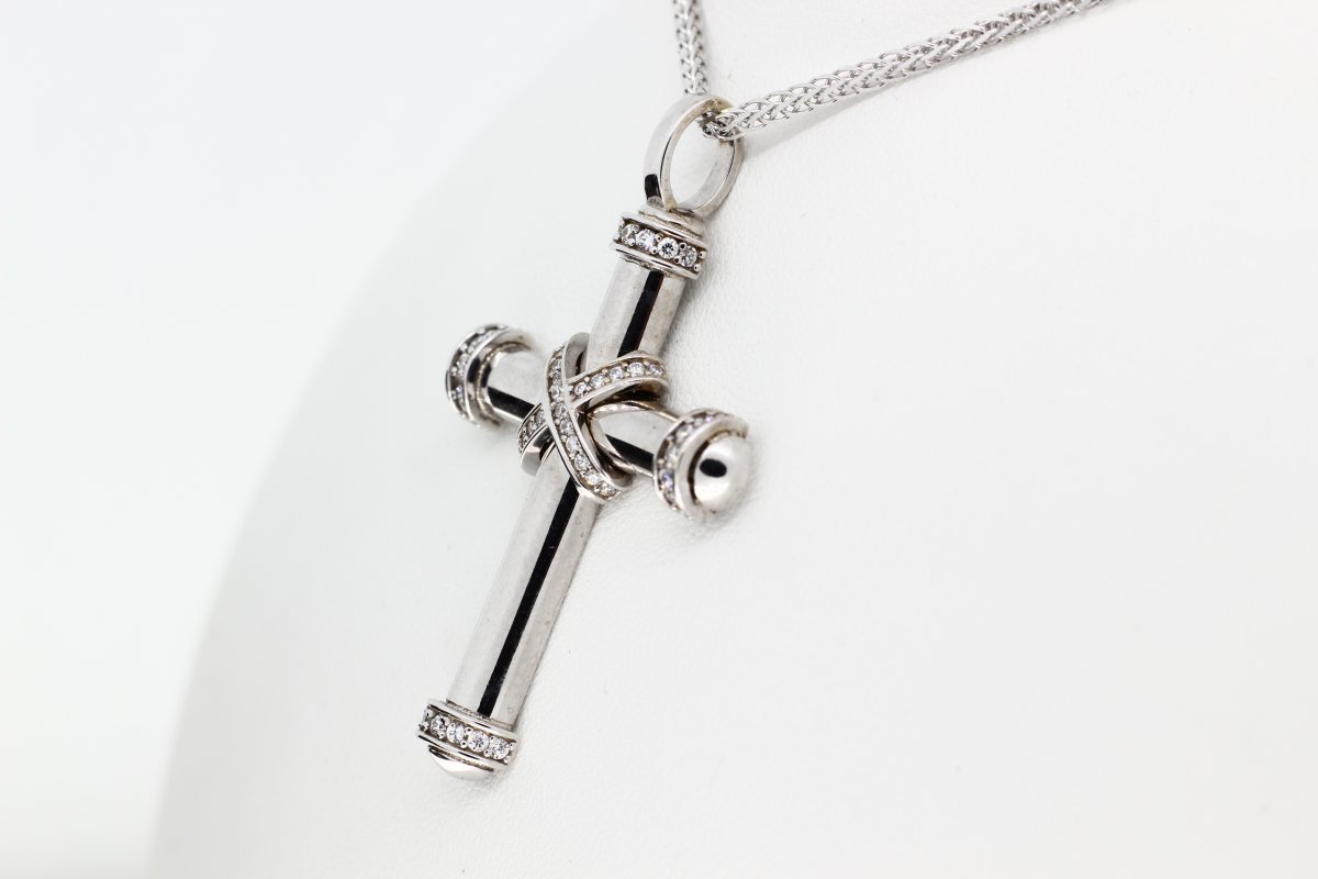 Kruis Hanger Wit Goud